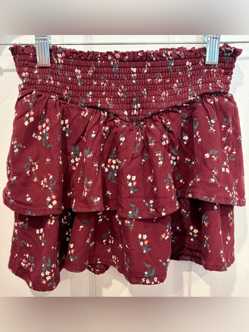 Skirt Floral Smocked Tiered Mini SO, Girls size 7